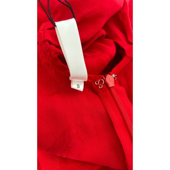 Rat And Boa Florentina Cowl Neck Jacquard Maxi Dress Womens Size Small Red - Picture 14 of 15